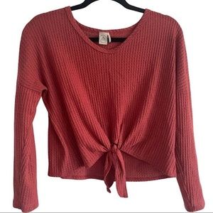 soft red sweater